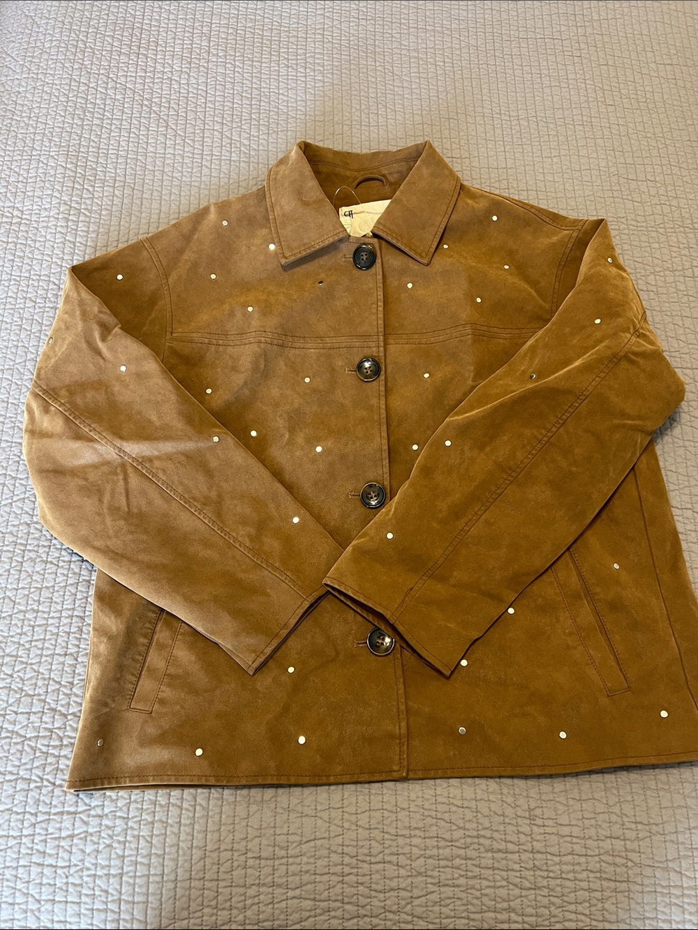 Pilcro Faux-Suede Studded Jacket - Picture 5 of 9